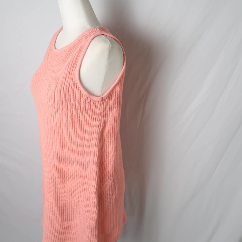 MODA International coral pink knit sleeveless mini dress M - Picture 3 of 5